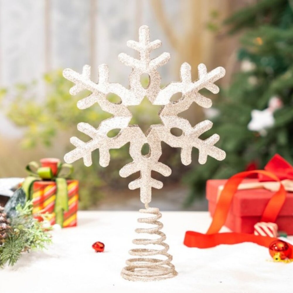 🆕✨ Wondershop Unlit Snowflake Tree Topper (13½" Tall) ✨
